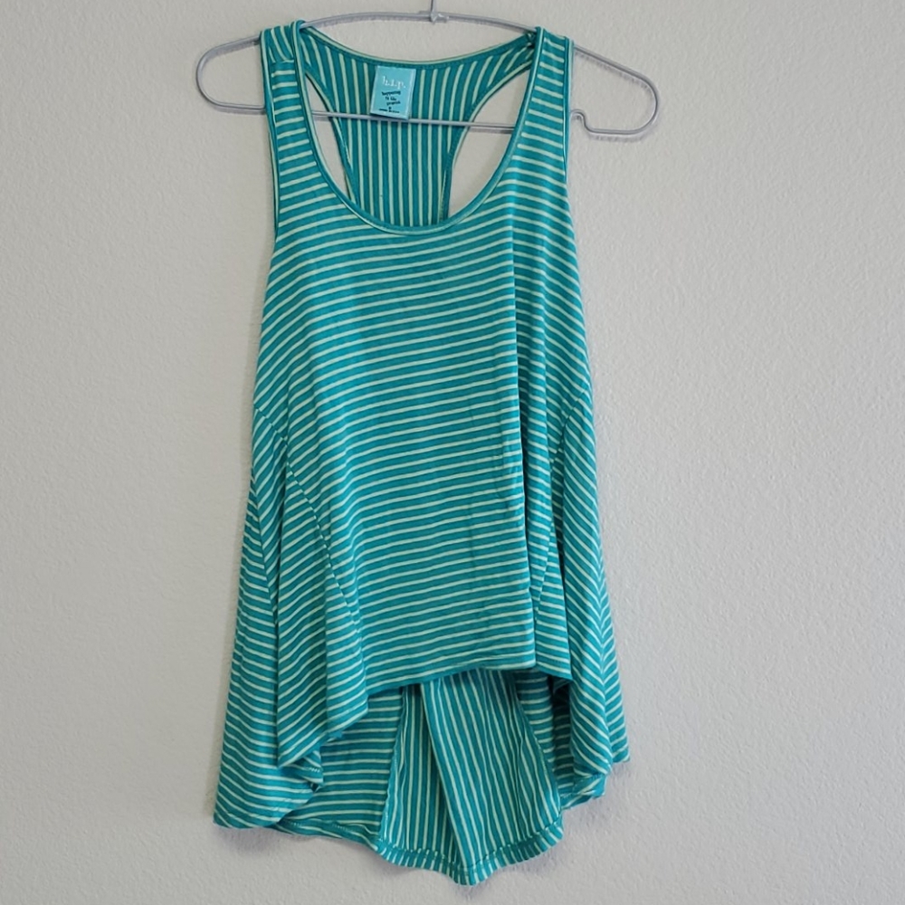 Aqua Striped Tank Top - Size S